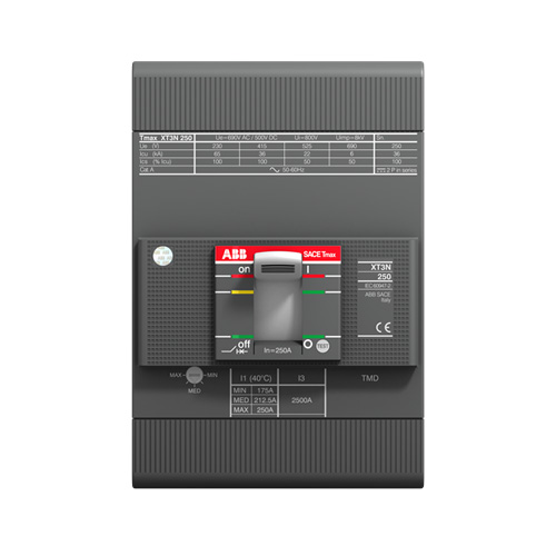 ABB SACE Tmax XT3N 250 TMD 200-2000 3P (200A, 36kA) Moulded Case Circuit Breaker (MCCB)