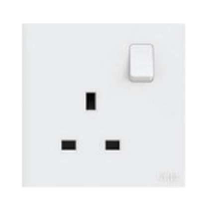 ABB Framia BC224 1 Gang SP Switched Socket Outlet, 13A (White)