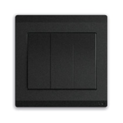 ABB Inora BL103-885 3 Gang 1 Way Switch, 10A (Starry Black)