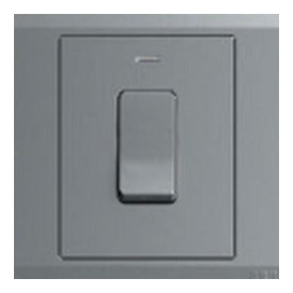ABB Inora BL111S-G 1 Gang 1 Way DP Switch With Marking "ON" 20A (Classic Grey)