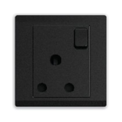 ABB Inora BL209-885 1 Gang 15A Switched Socket SP (Starry Black)