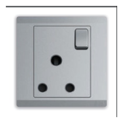 ABB Inora BL209-G 1 Gang 15A Switched Socket SP (Classic Grey)