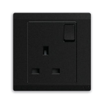 ABB Inora BL224-885 1 Gang 13A Switched Socket SP (Starry Black)