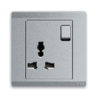 ABB Inora BL294-G 1 Gang 13A Switched Multi-Socket Outlet (Classic Grey)