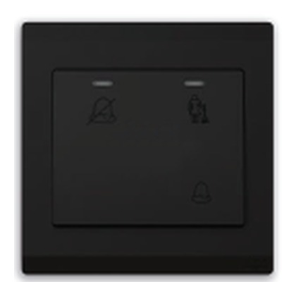 ABB Inora BL403-885 Push Button, DND/MUR with Bell Symbol 10A (Starry Black)