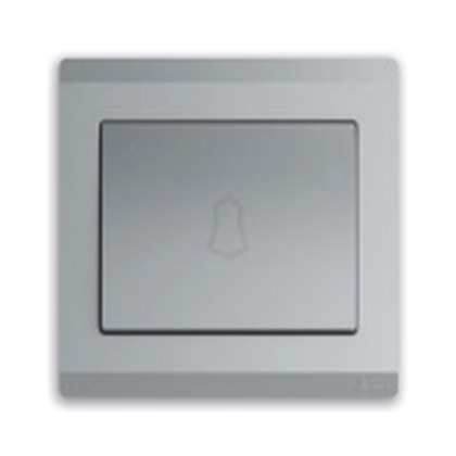 ABB Inora BL429-G 1 Gang 1 Way 10A Push Switch Marked Bell (Classic Grey)