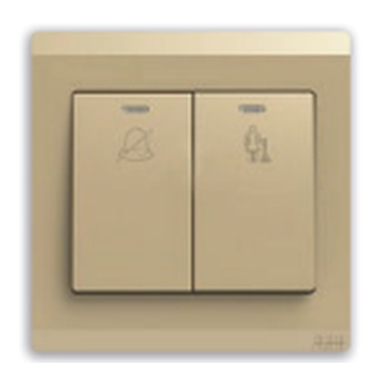 ABB Inora BL493-PG 2 Gang Switch DND/MUR with Neon 10A (Royal Gold)