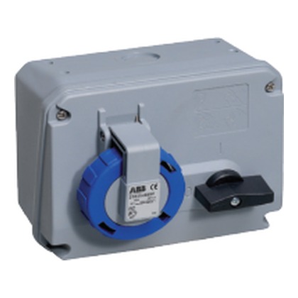 ABB 463RS11W 63A 3P+N+E (400V) IP67 Industrial Surface-Mount Socket Outlet