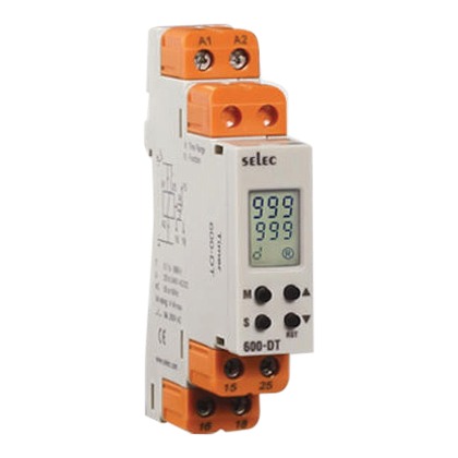Selec 600XU-A-1 Slim 17.5mm 13-Function Multifunction Analog DIN-Rail Timer