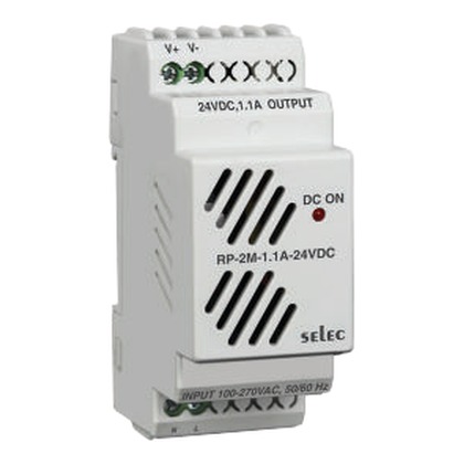 Selec RPS-60 60W Industrial DIN-Rail Switched-Mode Power Supply (SMPS, 24V DC 2.5A)